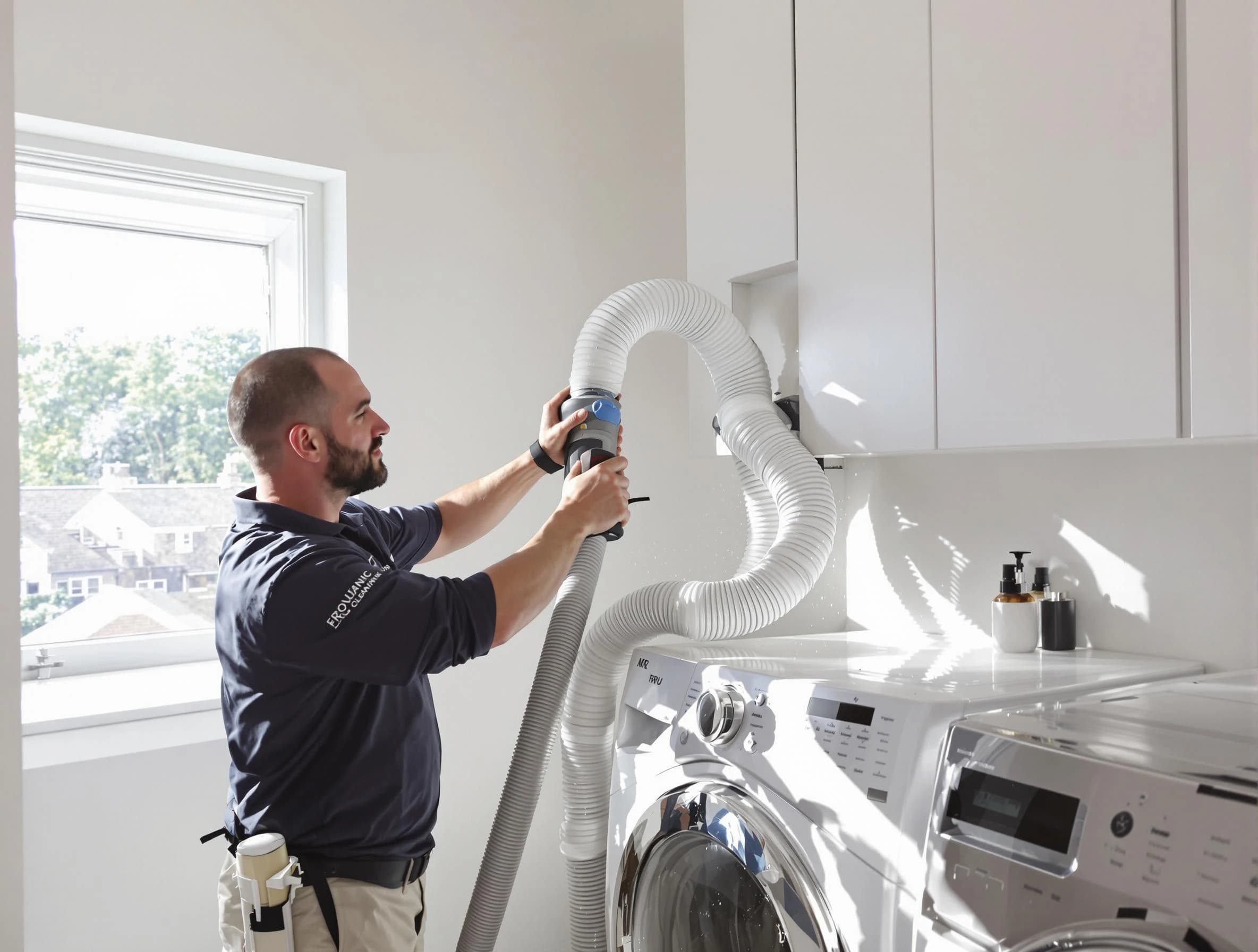Certified Monessen Dryer Vent Cleaning technician performing dryer vent cleaning in Monessen