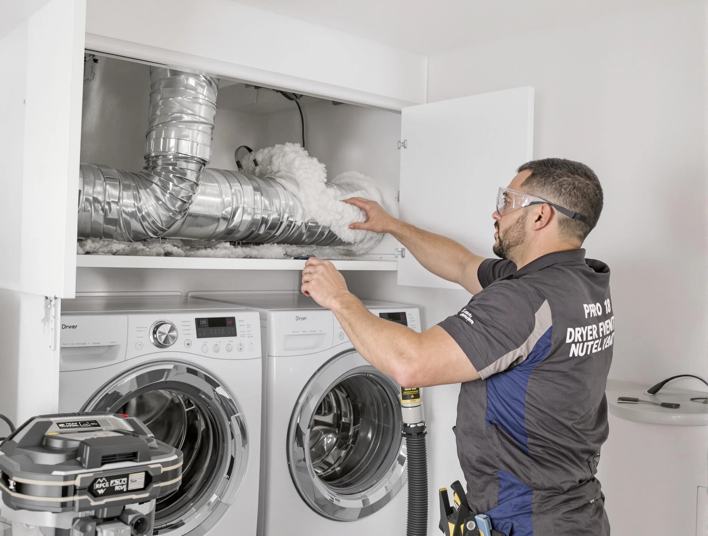 Monessen Dryer Vent Cleaning certified technician performing specialized gas dryer vent cleaning in Monessen