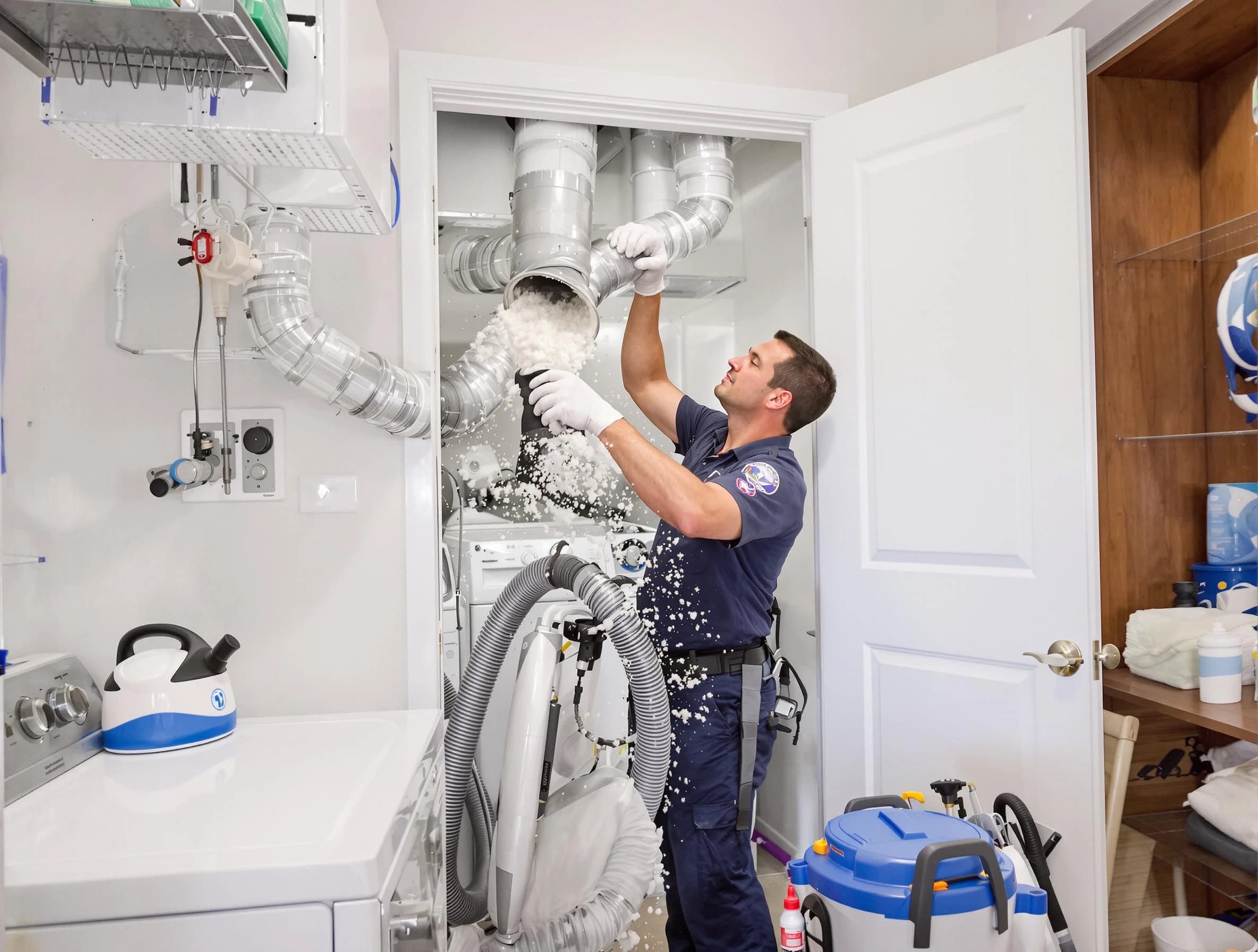 Monessen Dryer Vent Cleaning technician delivering thorough residential dryer vent cleaning service in Monessen